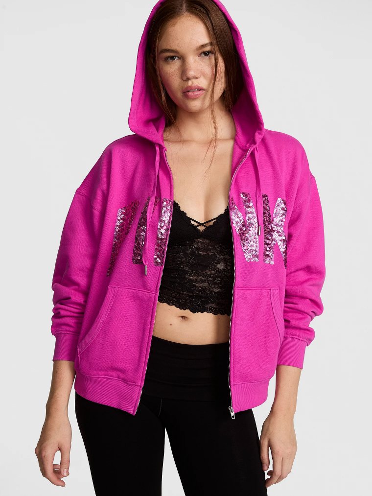 Толстовка с капюшоном на молнии из флиса (Campus Fleece™)
