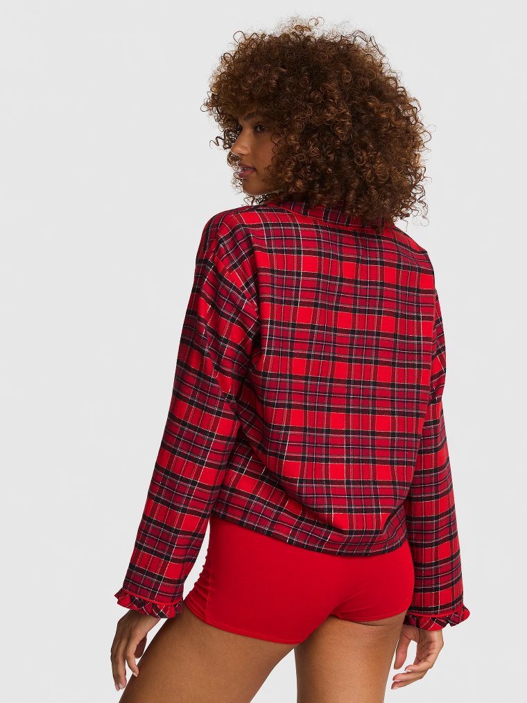 Ночная рубашка Favorite Flannel на пуговицах с оборками