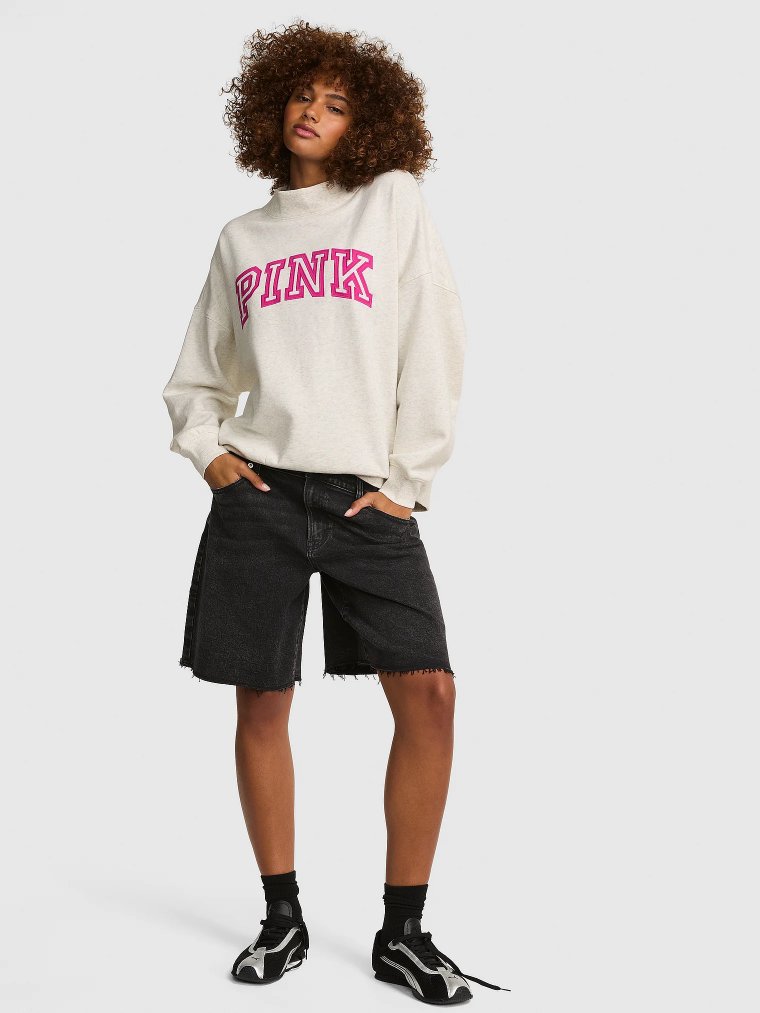 Campus Fleece™ Свитшот свободного кроя с воротом-стойкой