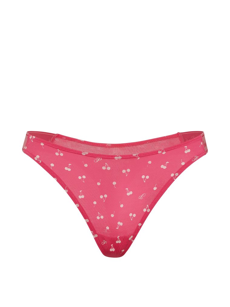 Стринги хлопковые с высокой линией бёдер (Logo Cotton High-Leg Thong Panty)