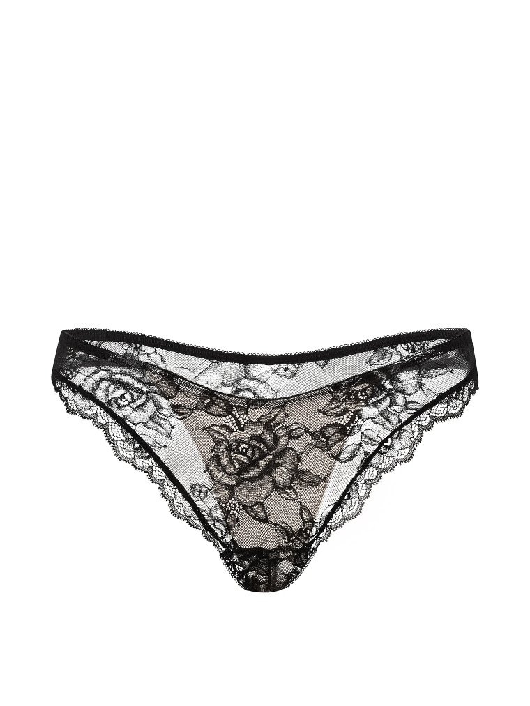 Стринги с розовым кружевным верхним слоем