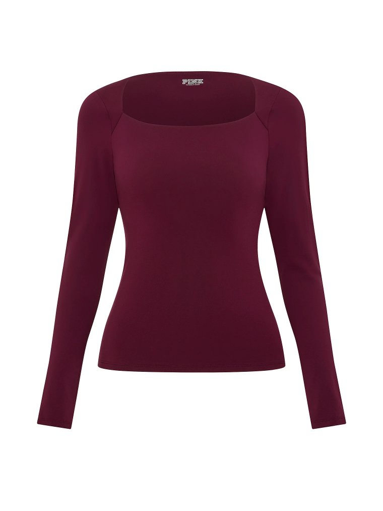 PINK Base Stretch™ Футболка (Tee) с воротом-лодочкой (Boat-Neck) и длинным рукавом (Long-Sleeve)