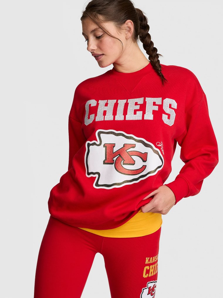 Campus Fleece™ Свитшот (Sweatshirt) с блёстками (Bling) и круглым воротом (Crew)