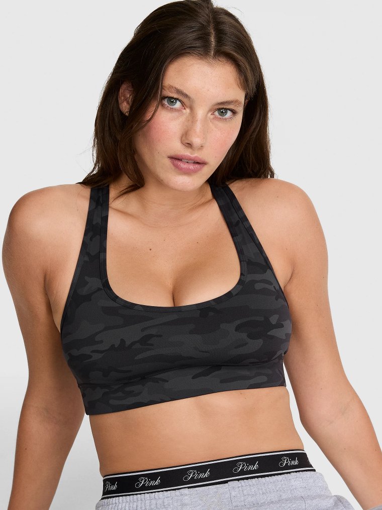 PINK Релей™ (Relay™) Спортивный бюстгальтер с открытой спиной (Racerback)