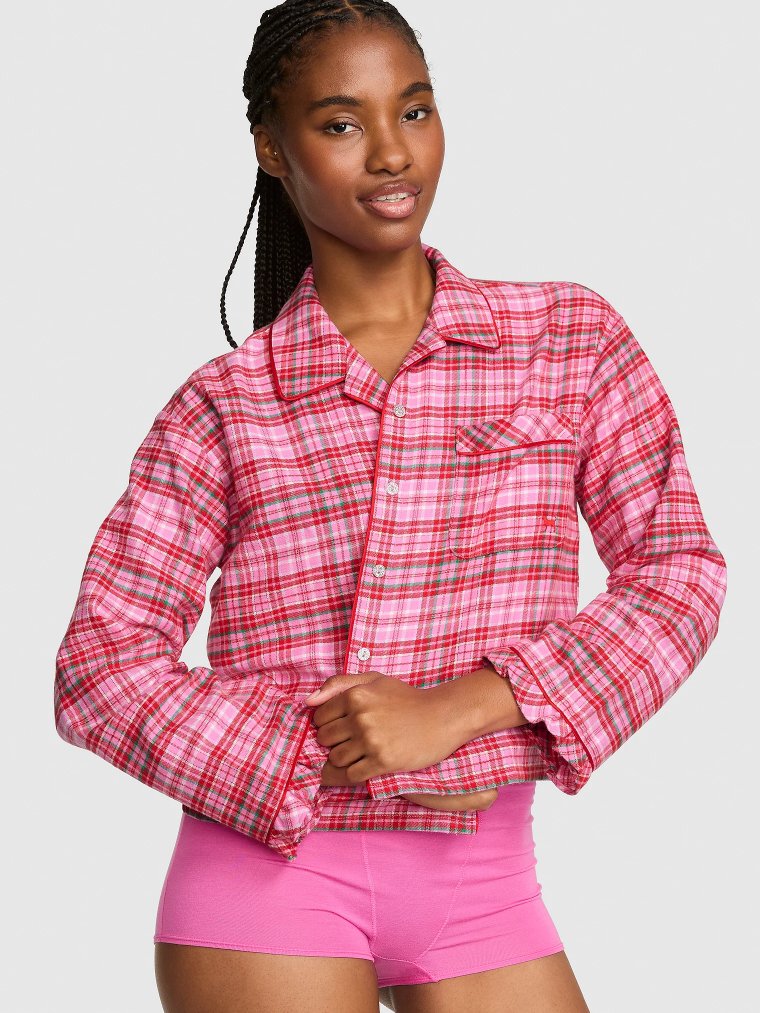 Ночная рубашка Favorite Flannel на пуговицах с оборками