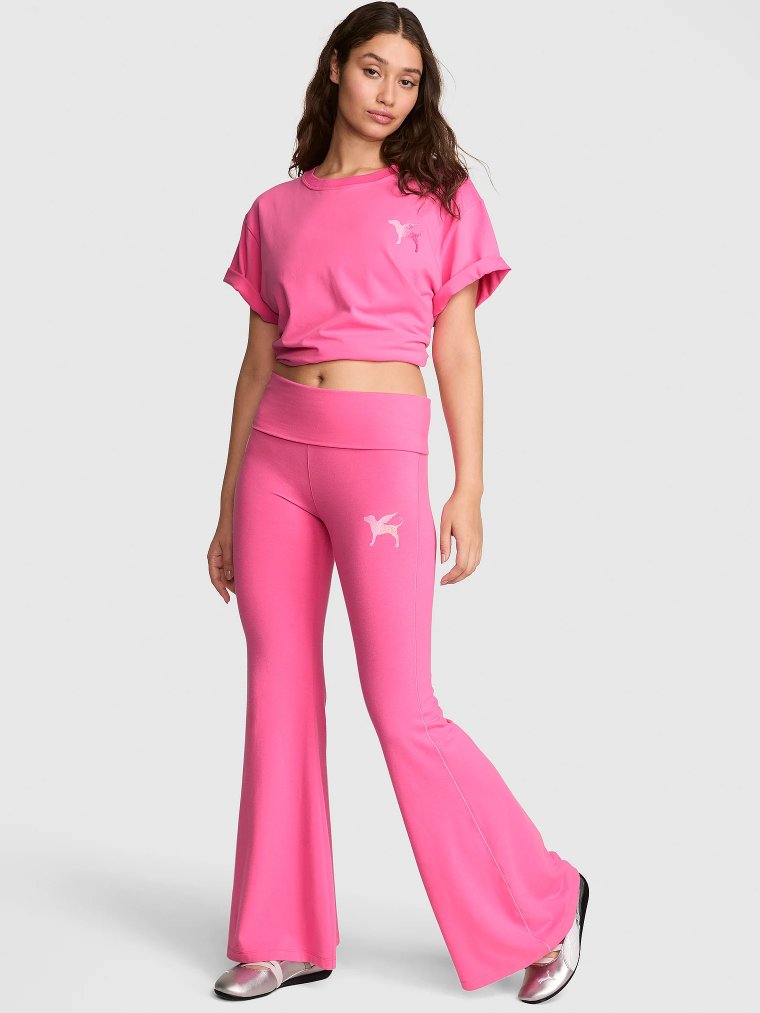 All-Day Cotton™ суперклёш (Super Flare) Леггинсы с отворотом (Foldover)