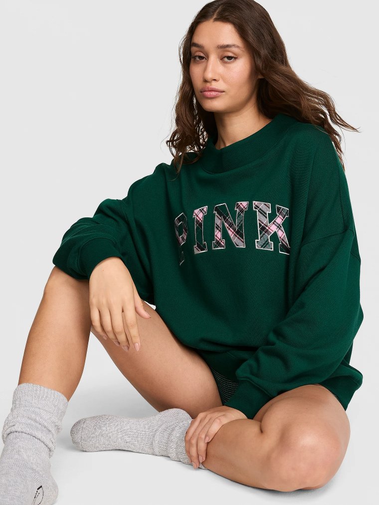 Campus Fleece™ Свитшот свободного кроя с воротом-стойкой