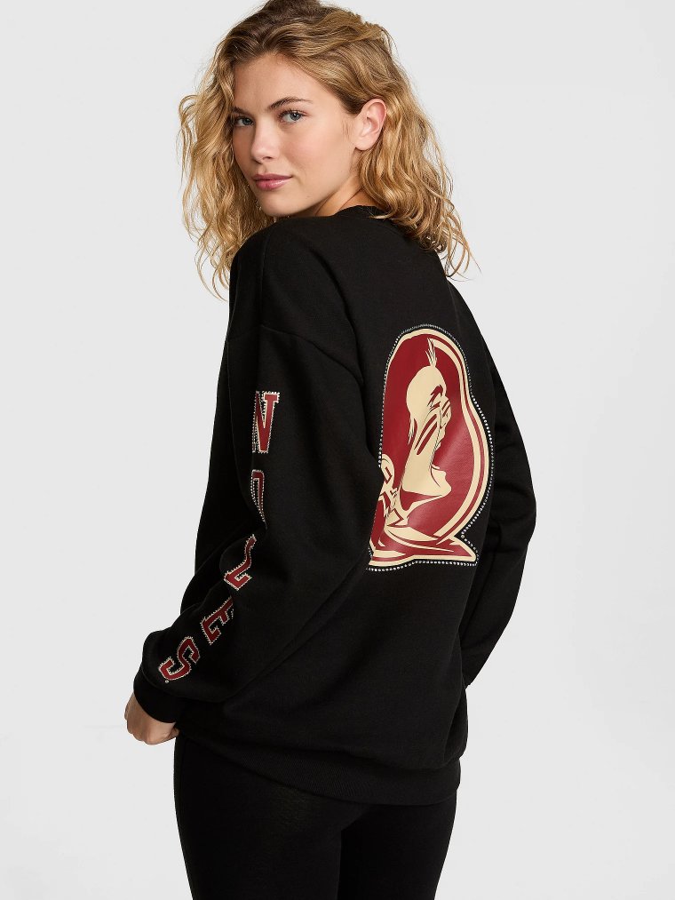Campus Fleece™ Свитшот (sweatshirt) с блёстками (bling) и круглым воротником (crew)