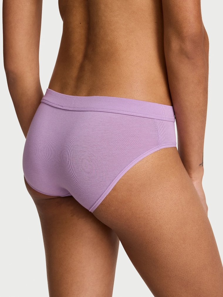 Logo Cotton Bow Charm Hiphugger Panty