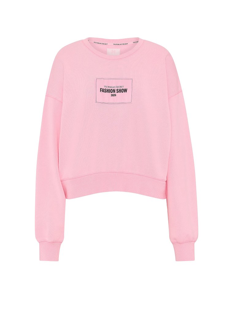 VSFS '26 Иконичная флисовая (Fleece) укороченная (Crop) толстовка (Sweatshirt) с круглым вырезом (Crewneck)