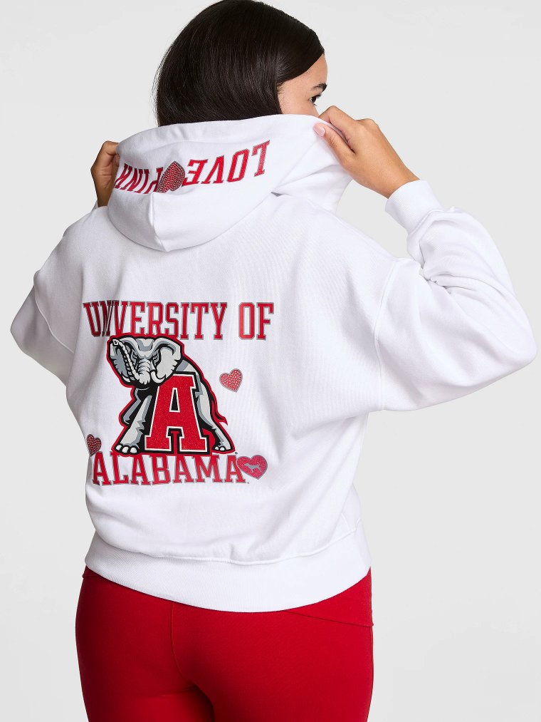 Худи (Hoodie) Campus Fleece™ (Флис Кампус) с декором (Bling) на молнии (Full-Zip)