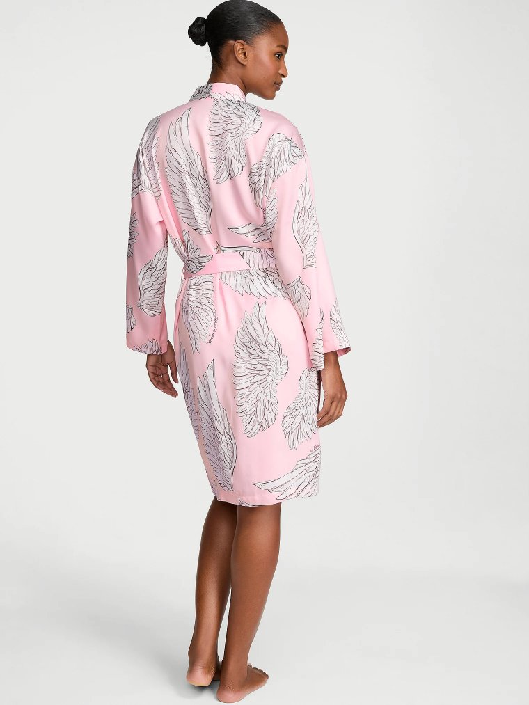 Фирменный (Signature) сатиновый миди-халат (Robe)