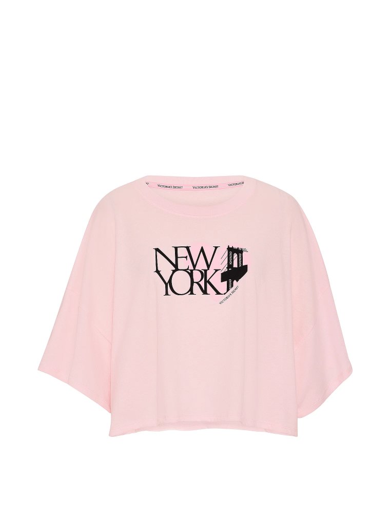 Футболка (Crop Tee) из 100% хлопка свободного кроя (Oversized), укороченная (Crop)