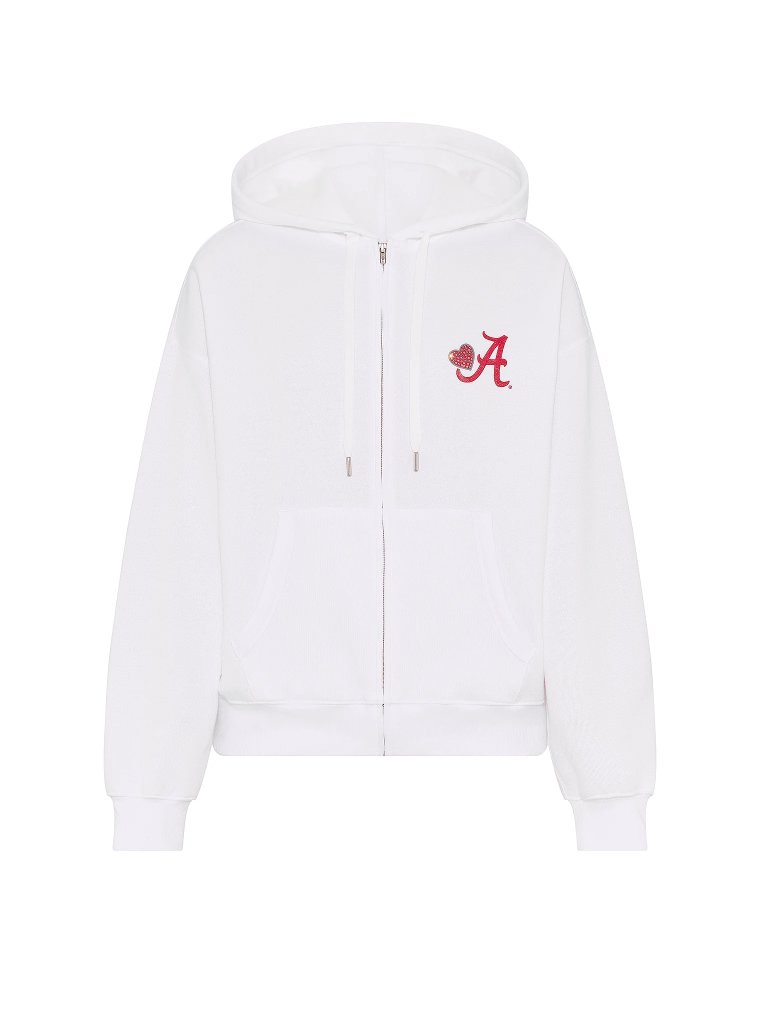 Худи (Hoodie) Campus Fleece™ (Флис Кампус) с декором (Bling) на молнии (Full-Zip)