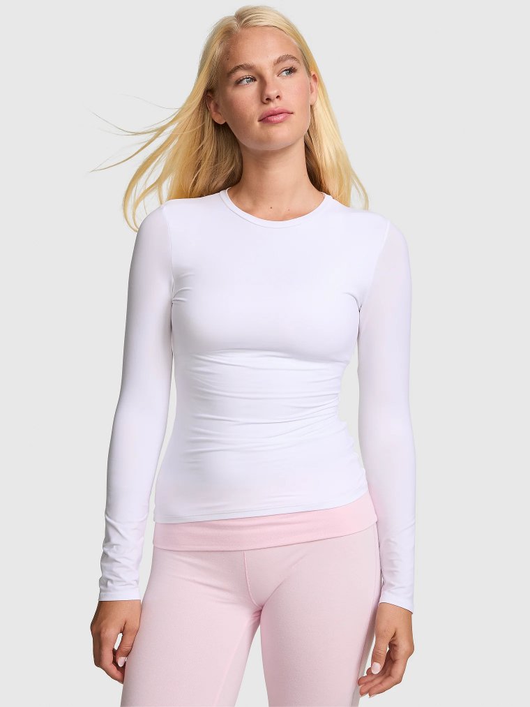 PINK Base Stretch™ Футболка с длинным рукавом (Long-Sleeve Tee)
