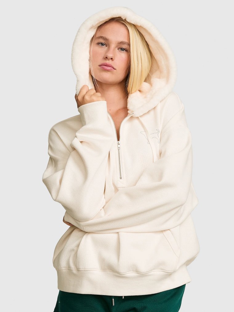 Faux Fur-Lined Hood