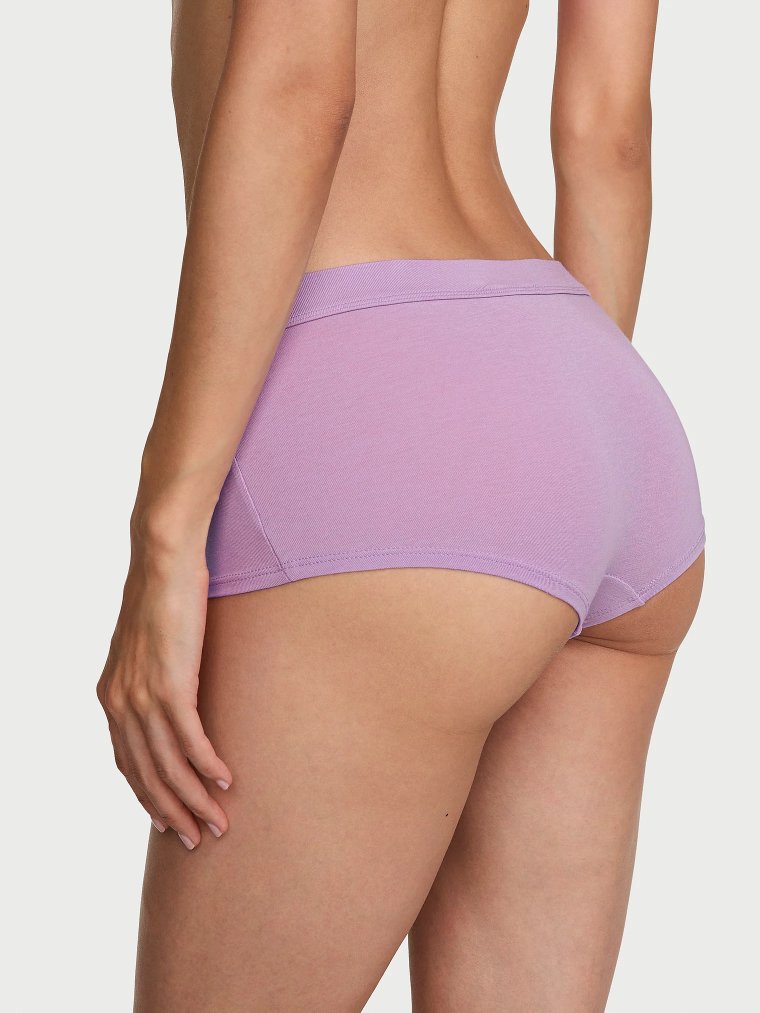 Logo Cotton Bow Charm Boyshort Panty