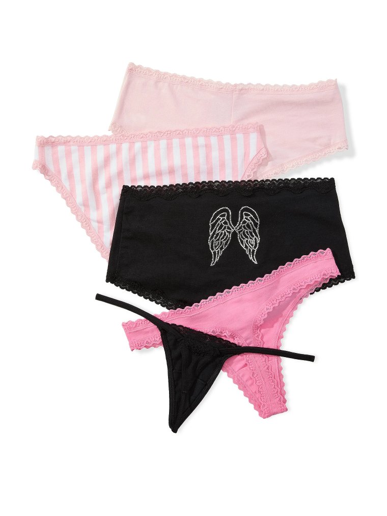 VSFS '26 5-Pack Cotton Lace-Trim Mixed Silhouette Panties