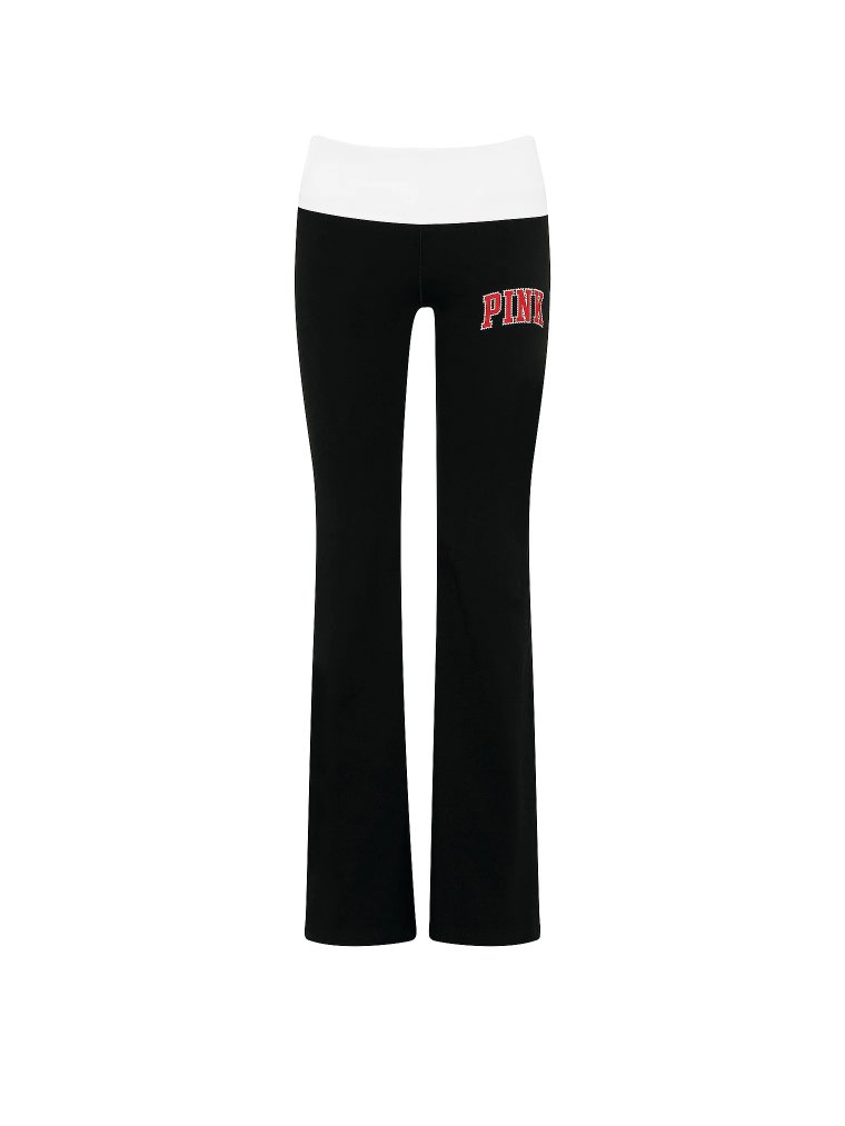 All-Day Cotton™ расклешённые (Flare) леггинсы со стразами (Bling) и отворачивающимся (Foldover) поясом
