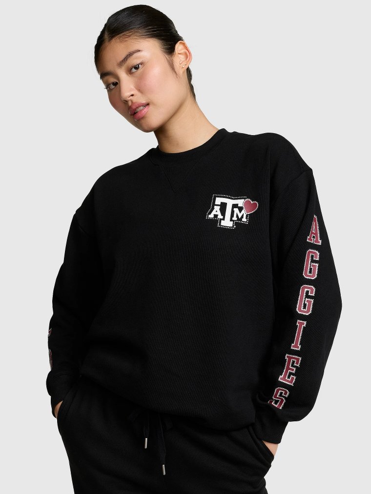 Campus Fleece™ Свитшот (sweatshirt) с блёстками (bling) и круглым воротником (crew)