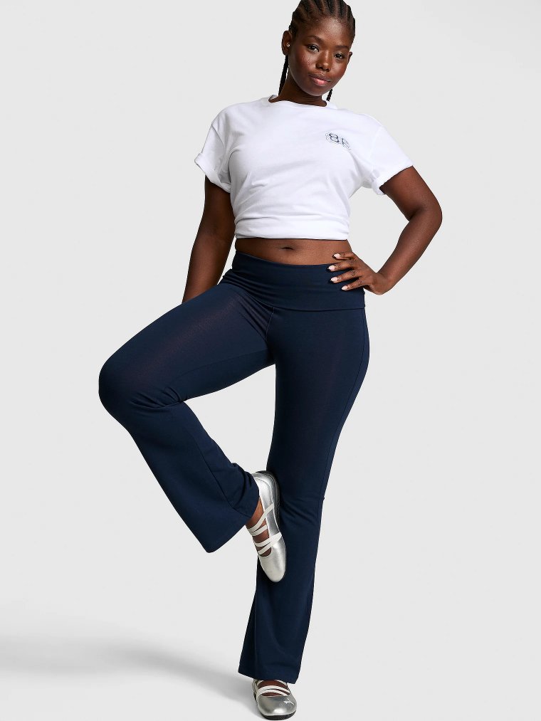 All-Day Cotton™ — лосины-клёш с отгибным поясом