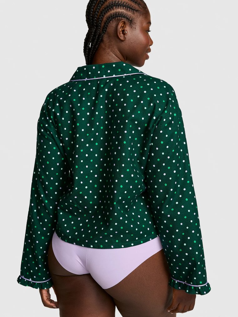 Ночная рубашка (Sleepshirt) с воланами из фланели Favorite Flannel на пуговицах