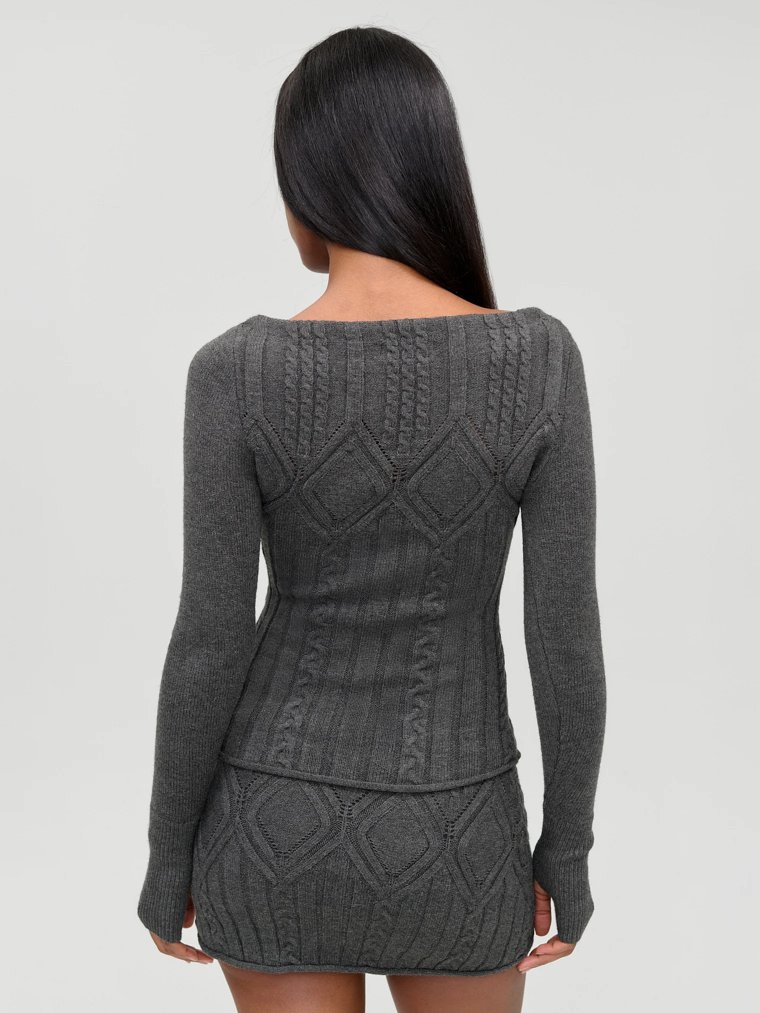 Cyprus, топ с длинным рукавом из облачного вязания (Cloud Knit)