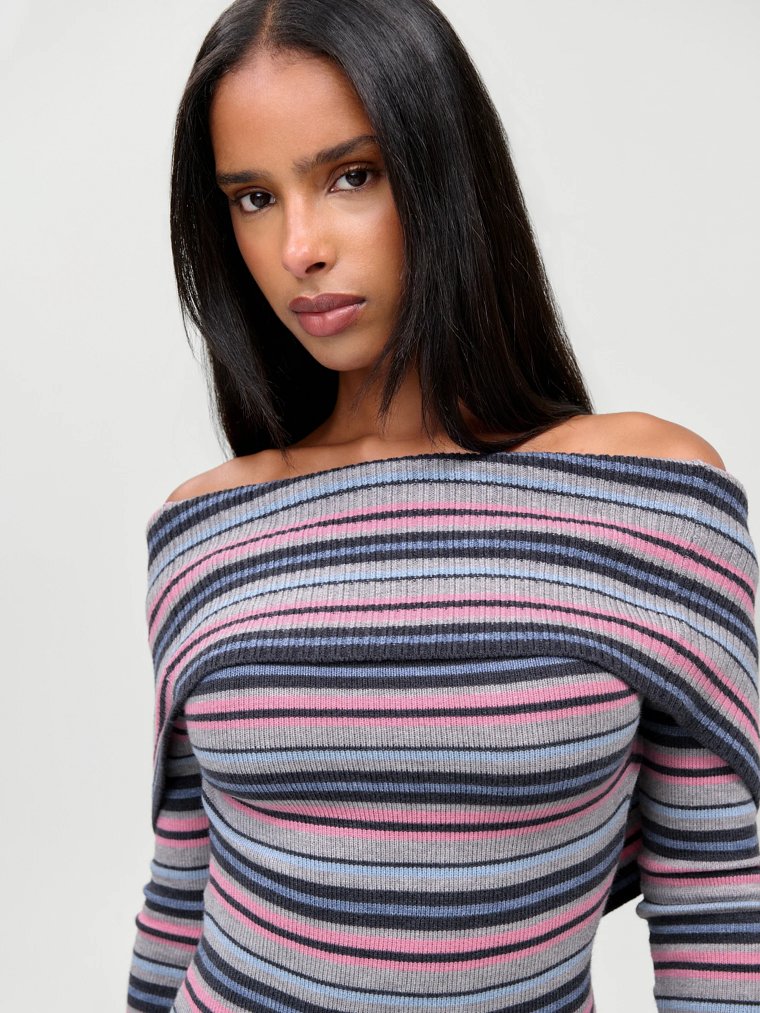 Faith Cloud Knit Turtleneck Dress