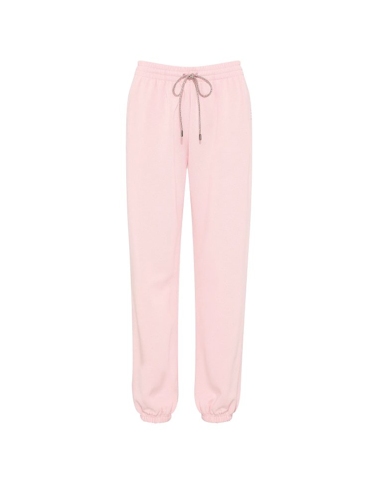 Культовые флисовые спортивные штаны (Sweatpant) с блёстками и шнурком, покрой джоггеров (Jogger)