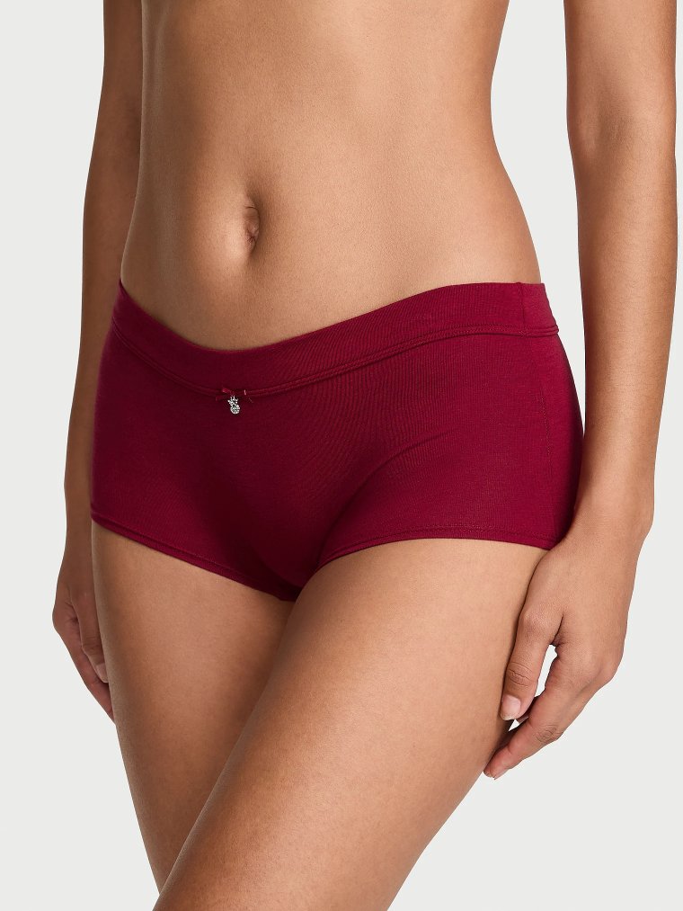 Logo Cotton Bow Charm Boyshort Panty