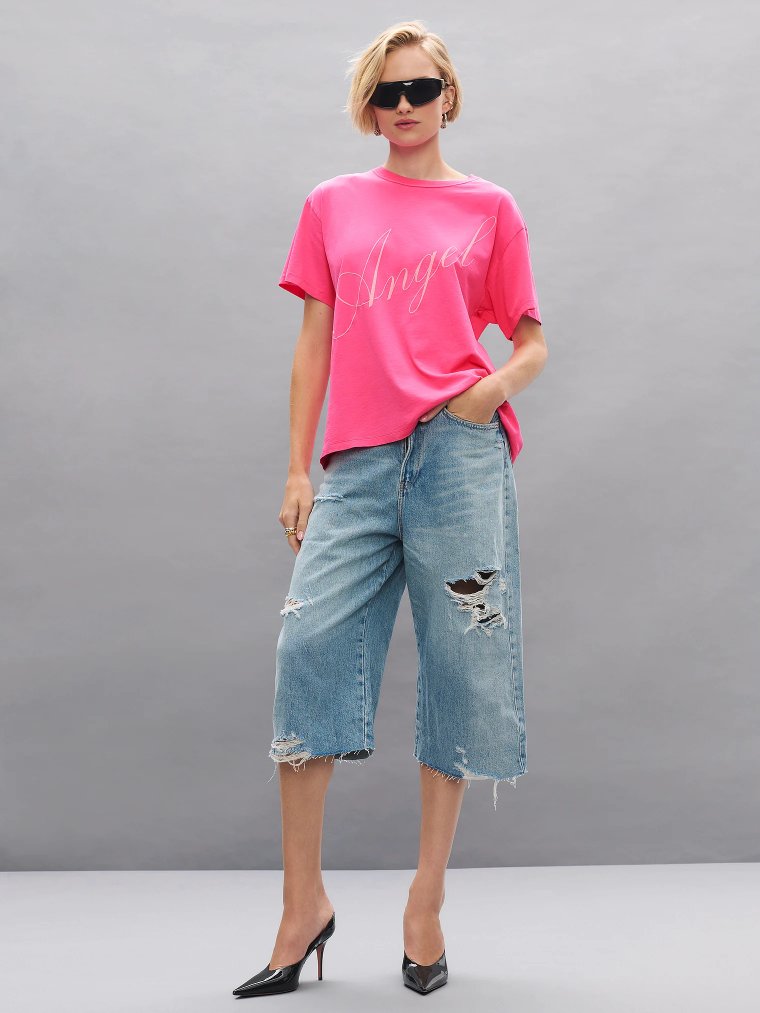 Футболка свободного кроя (oversized) из 100% хлопка