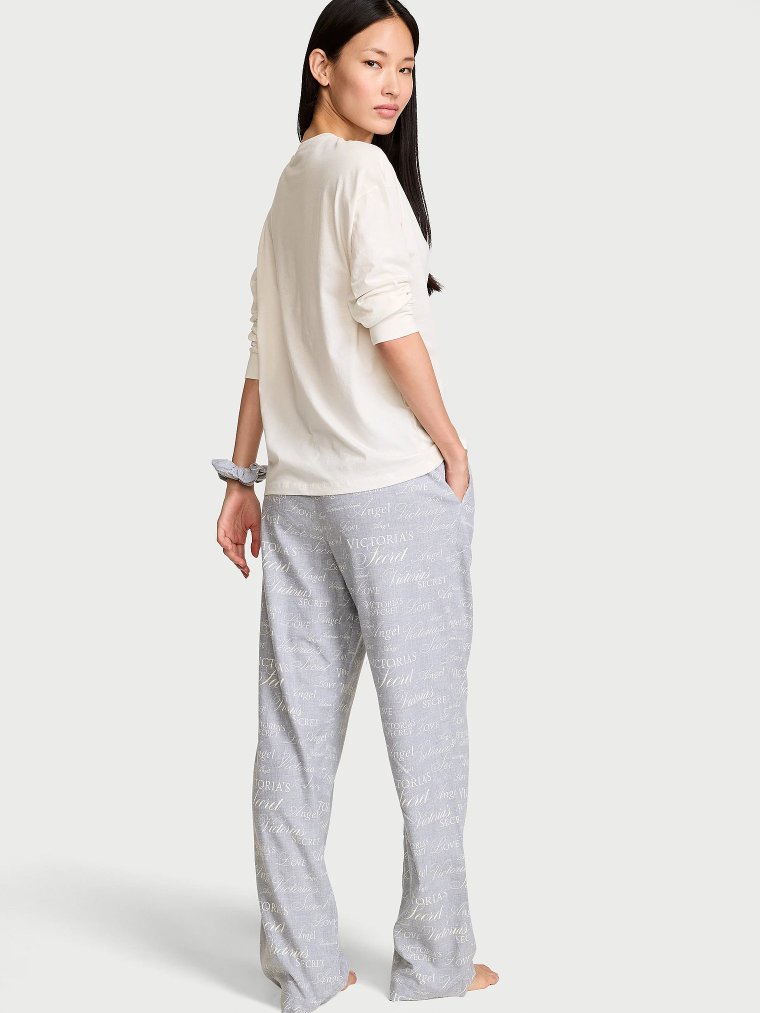 CozyFlannel™ Long Tee-Jama & Scrunchie Set