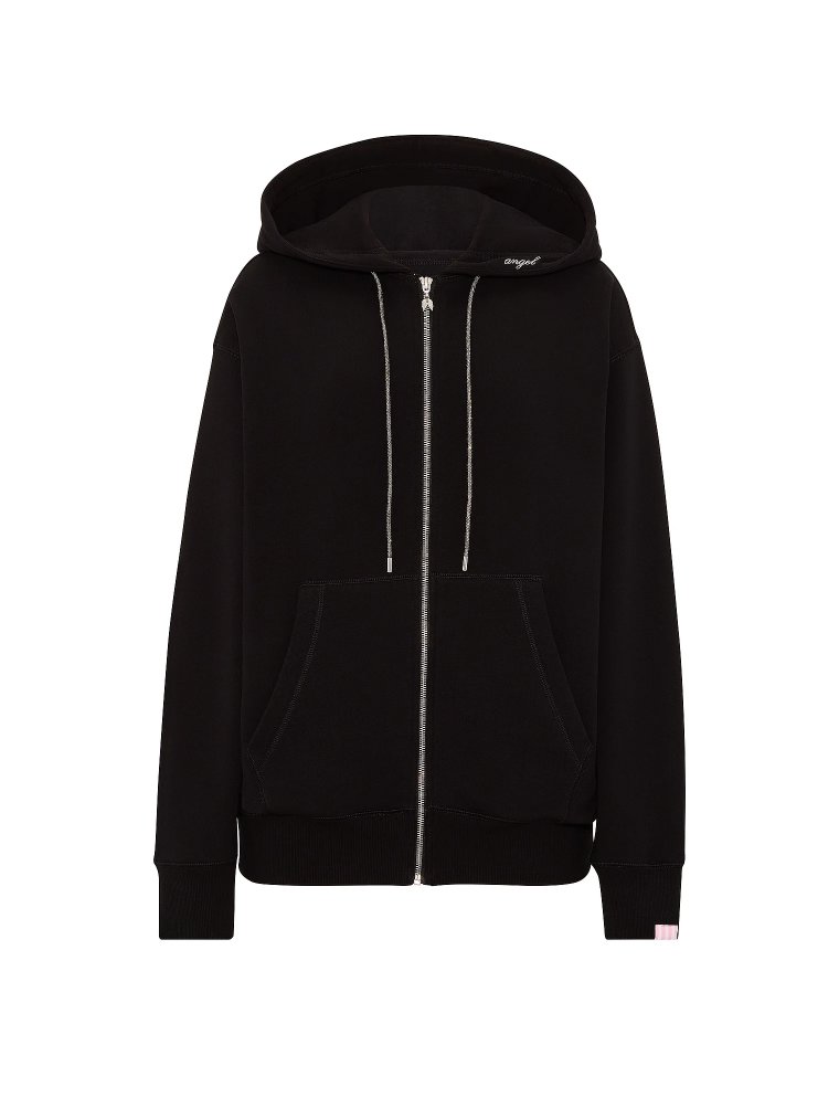 Iconic Fleece Shine Drawcord Full-Zip Hoodie