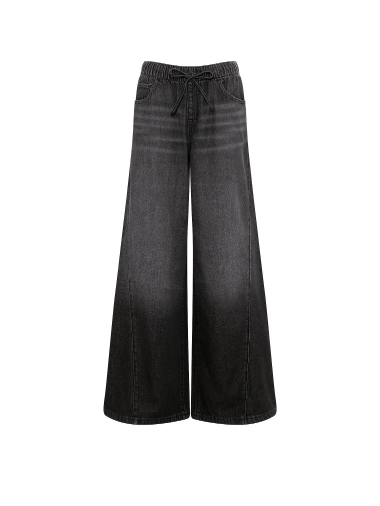 Front-Tie Wide-Leg Pants