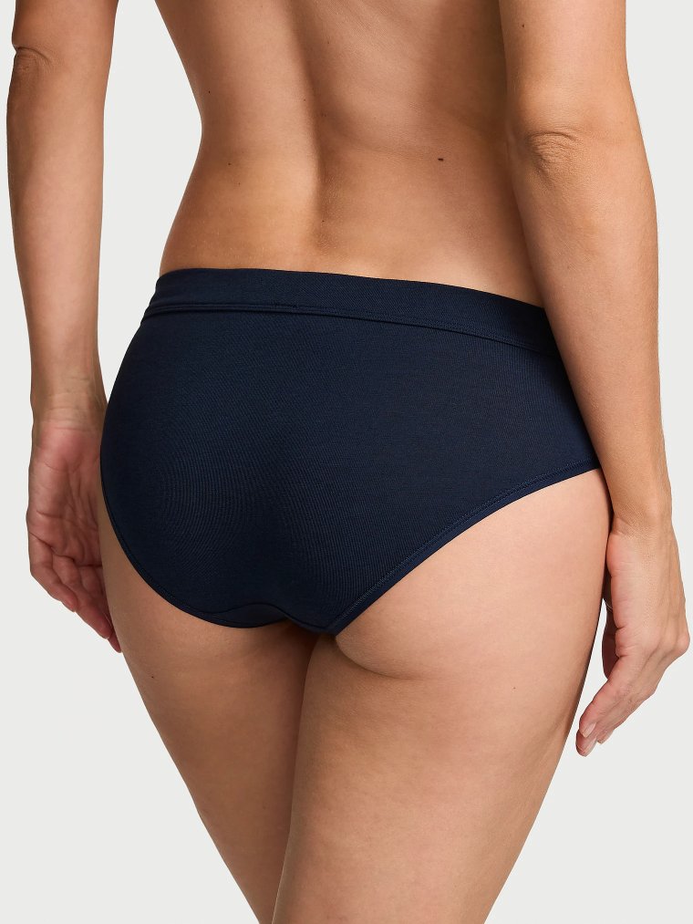 Logo Cotton Bow Charm Hiphugger Panty