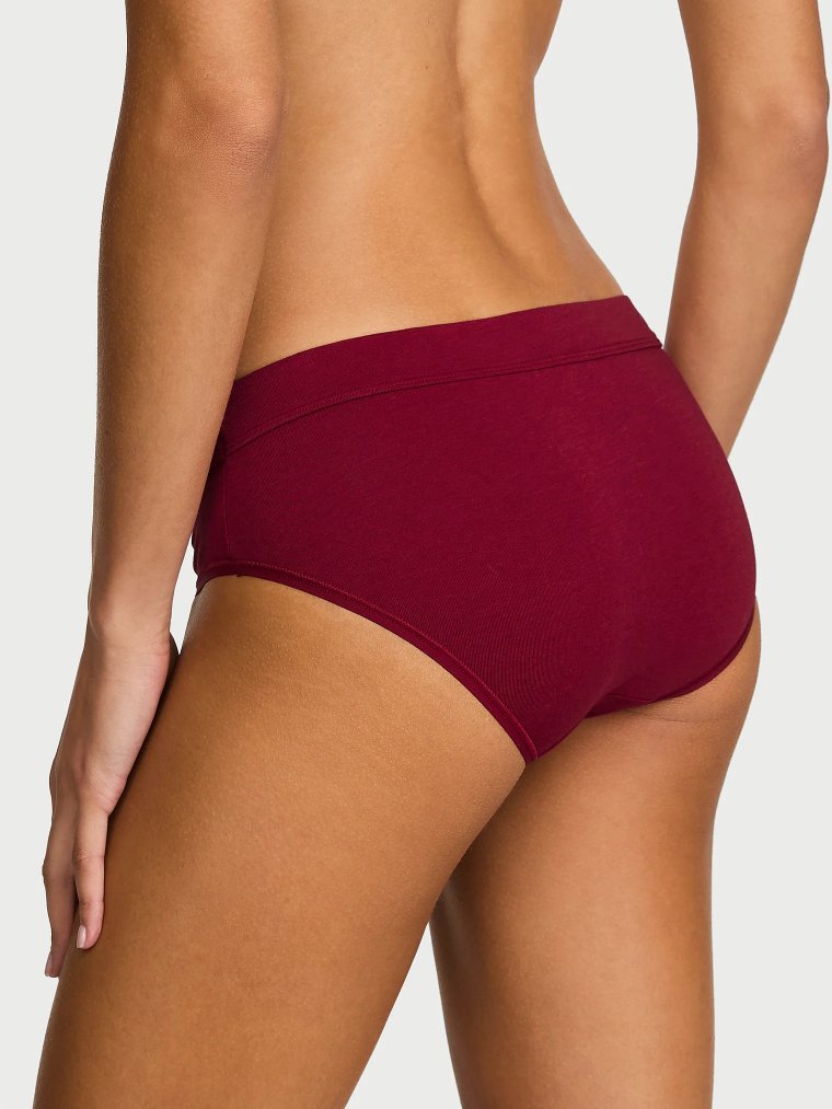 Logo Cotton Bow Charm Hiphugger Panty