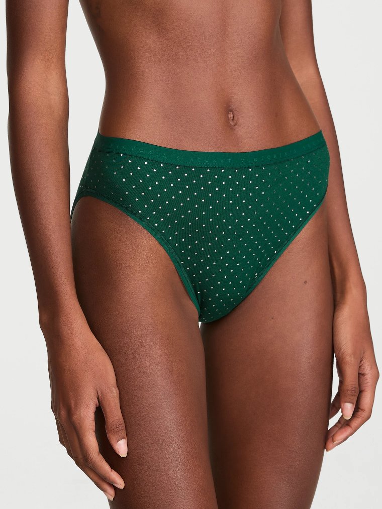 Stretch Cotton High-Leg Brief Panty