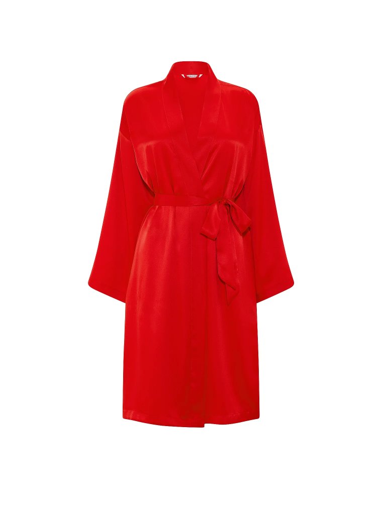 Фирменный (Signature) сатиновый миди-халат (Robe)