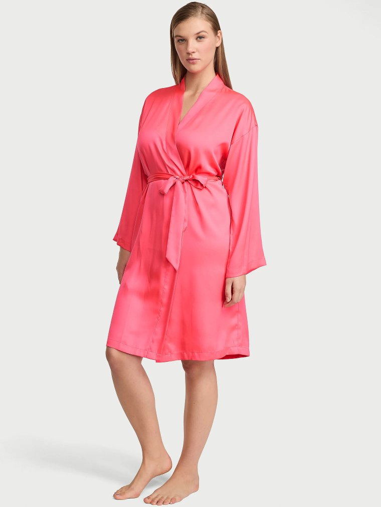 Фирменный (Signature) сатиновый миди-халат (Robe)
