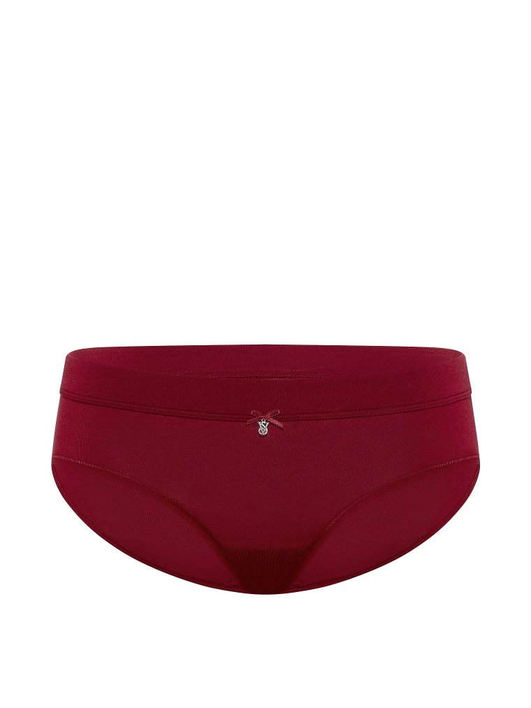 Logo Cotton Bow Charm Hiphugger Panty