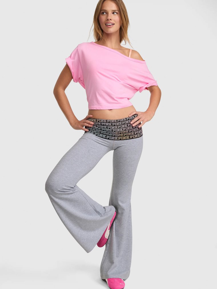 All-Day Cotton™ суперклёш (Super Flare) Леггинсы с отворотом (Foldover)