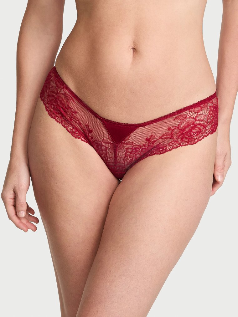 Rose Lace Shine Low-Back Cheeky Panty
