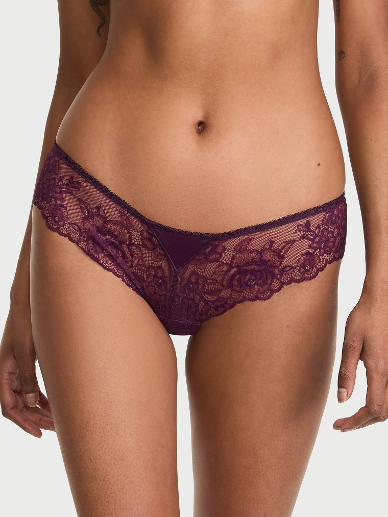Rose Lace Shine Low-Back Cheeky Panty