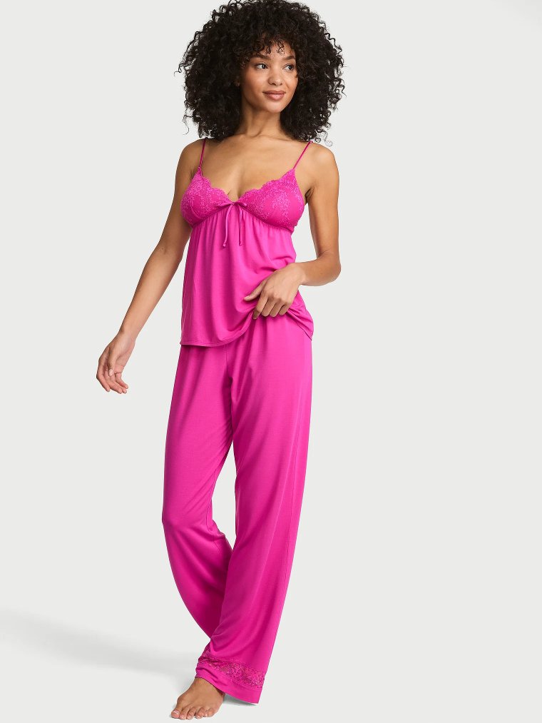 SoSoft™ Набор из топа-майки (Cami) и брюк из модала с кружевной отделкой