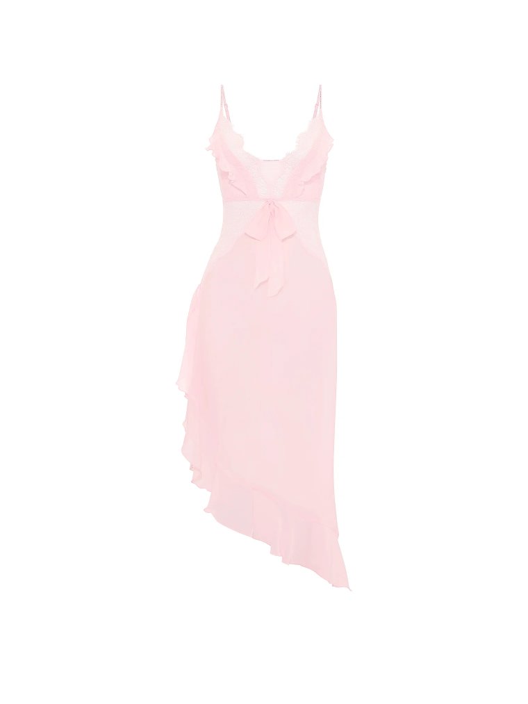 Vintage Victoria Шёлковый шифон и кружево Комбинация (Slip)
