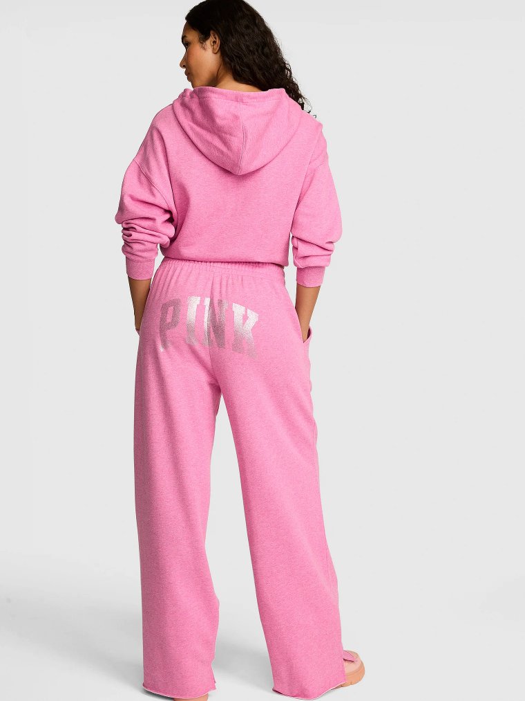 Campus Флис (Fleece™) Спортивные брюки с широкими штанинами и разрезом на манжете