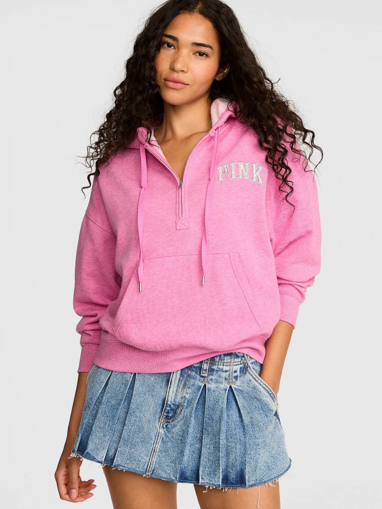 Campus Fleece™ Толстовка с капюшоном (Hoodie) с молнией на 1/2 (Half-Zip)