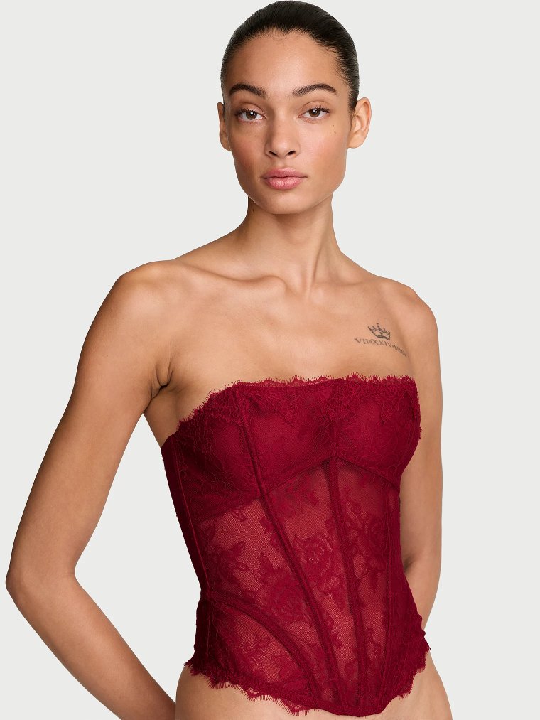 Топ-корсет из розового кружева (Rose Lace)