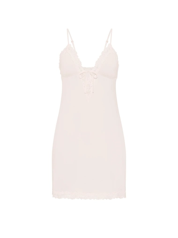 SoSoft™ Комбинация (Slip Dress) из модала (Modal) с кружевной отделкой и завязкой спереди