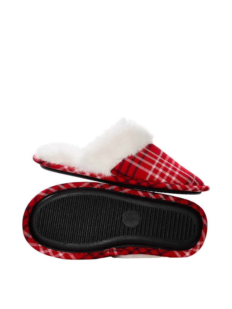 CozyFlannel™ Faux Fur Closed-Toe Slippers